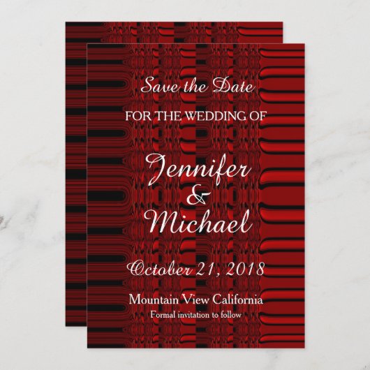 Save The Date Enregistrer la date Mariage écriture manuscrite ro (Devant / Derrière)