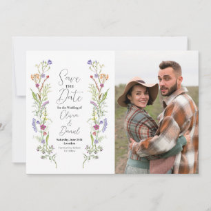 Save The Date Enregistrer la date Mariage Fleur sauvage Floral P