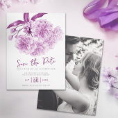 Save The Date Enregistrer la date mariage fleur violet
