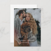 Save The Date Enregistrer la date Mariage hivernal avec effet ne (Devant / Derrière)