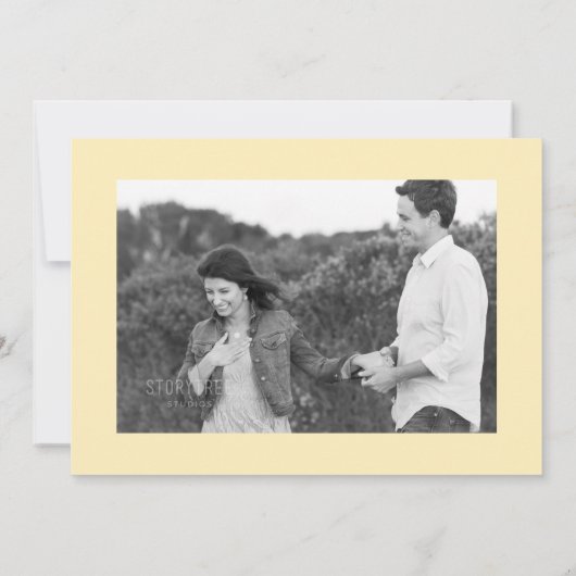 Save The Date Enregistrer la date, mariage, jaune (Dos)