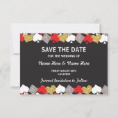 Save The Date Enregistrer la date Mariage Las Vegas Casino Card (Devant)