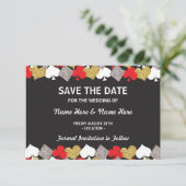 Save The Date Enregistrer la date Mariage Las Vegas Casino Card (Debout devant)