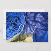 Save The Date Enregistrer La Date Mariage Mariée Floral Gold Blu (Dos)