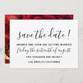 Save The Date Enregistrer La Date Mariage Mariée Monogramme Rose (Devant / Derrière)