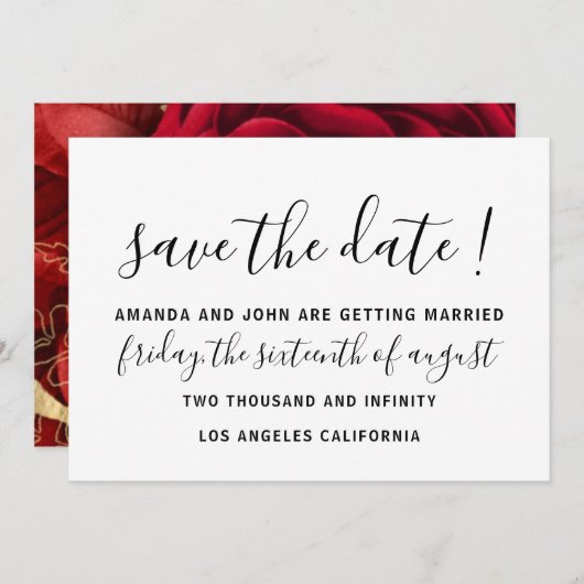 Save The Date Enregistrer La Date Mariage Mariée Monogramme Rose (Devant / Derrière)