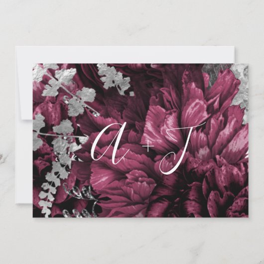 Save The Date Enregistrer La Date Mariage Mariée Rose Bourgogne (Dos)