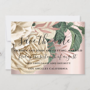 Save The Date Enregistrer la date Mariage mariée Roses crémeux M