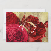 Save The Date Enregistrer La Date Mariage Mariée Wreath Or Roses (Dos)