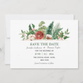 Save The Date Enregistrer la date Mariage Noël hiver (Devant)