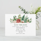 Save The Date Enregistrer la date Mariage Noël hiver (Debout devant)