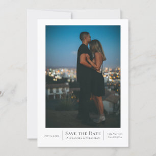 Save The Date Enregistrer la date Mariage noir blanc personnalis