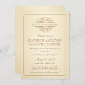 Save The Date Enregistrer la date - Mariage officiel victorien V (Devant / Derrière)