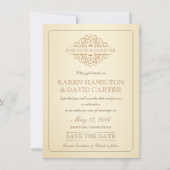 Save The Date Enregistrer la date - Mariage officiel victorien V (Devant)