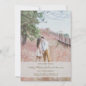 Save The Date Enregistrer la date Mariage Photo Faux Gold et Ove (Devant)