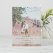 Save The Date Enregistrer la date Mariage Photo Faux Gold et Ove (Debout devant)