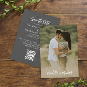 Save The Date Enregistrer la date Mariage Photo Simple Elegant Q