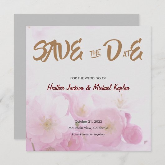 Save The Date Enregistrer la date Mariage Professional Classic F (Devant / Derrière)