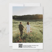 Save The Date Enregistrer la date Mariage QR Code Script 2 Photo (Dos)