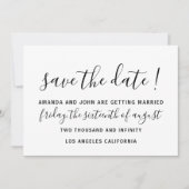 Save The Date Enregistrer la date Mariage Rose de mariée Monogra (Devant)