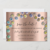 Save The Date Enregistrer la date minimalisme or vert rose (Devant)