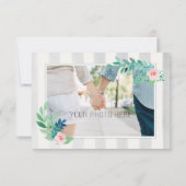 Save The Date Enregistrer La Date Modern Stripes & Bohemian Flor (Dos)