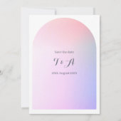 Save The Date Enregistrer la date moderne Boho Arch rose Lilac (Dos)