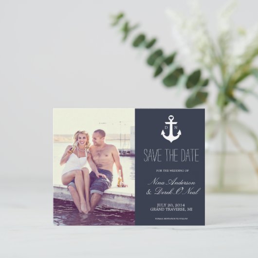 Save The Date Enregistrer La Date Nautique | MARIAGE (Debout devant)