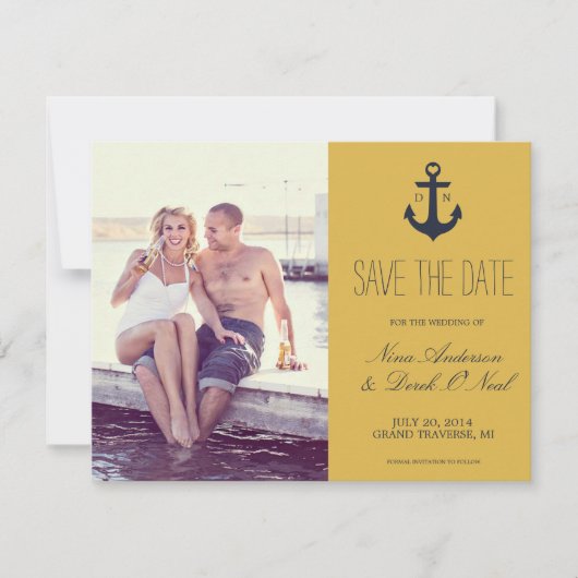 Save The Date Enregistrer La Date Nautique | MARIAGE (Devant)