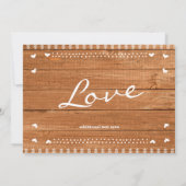 Save The Date Enregistrer la date Oak Wood Rustic Photo Invitati (Dos)