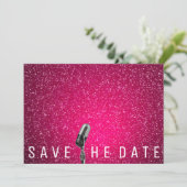 Save The Date Enregistrer la date Parties scintillant rose vif M (Debout devant)