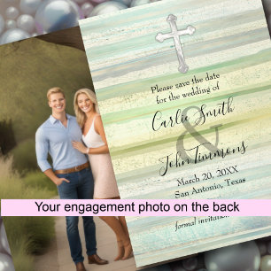 Save The Date Enregistrer la date Pearly Cross Soft Cool couleur