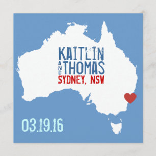 Save The Date Enregistrer la date - Personnalisable - Australie