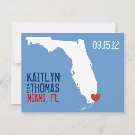 Save The Date Enregistrer la date - Personnalisable - Floride (Devant)