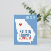 Save The Date Enregistrer la date - Personnalisable - Géorgie (Debout devant)