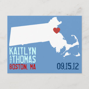 Save The Date Enregistrer la date - Personnalisable - Massachuse