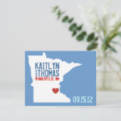 Save The Date Enregistrer la date - Personnalisable - Minnesota (Debout devant)