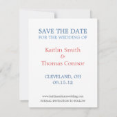 Save The Date Enregistrer la date - Personnalisable - Ohio (Dos)