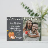 Save The Date Enregistrer la date Photo Chalk Citrouille Photo M (Debout devant)