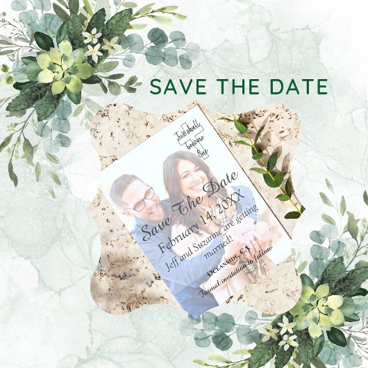 Save The Date Enregistrer La Date Photo Christian Engagé Faire-p