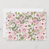 Save The Date Enregistrer La Date Photo Floral Roses Élégant Mar (Dos)