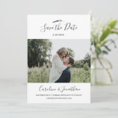 Save The Date Enregistrer la date Photo Plutôt Violet Lavande Fl (Debout devant)