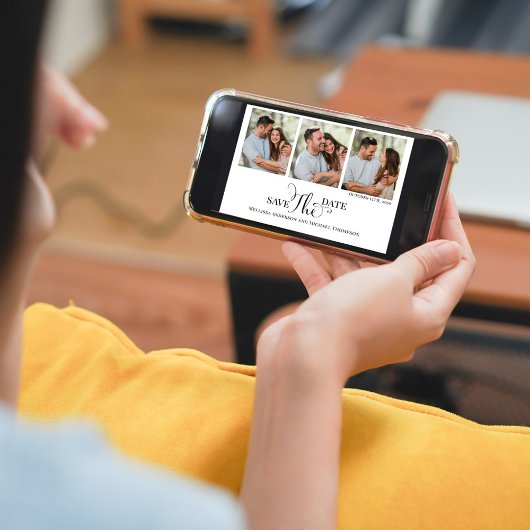 Save The Date Enregistrer la date Photo Script Typographie Éléga