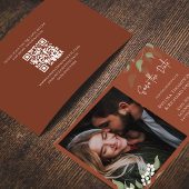 Save The Date Enregistrer la date Photo Terracotta Green