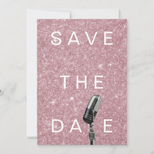 Save The Date Enregistrer la date Pink Blush Rose Parties scinti
