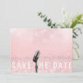 Save The Date Enregistrer la date Pink Blush Rose Parties scinti (Debout devant)