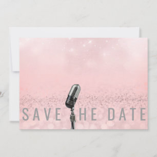 Save The Date Enregistrer la date Pink Blush Rose Parties scinti