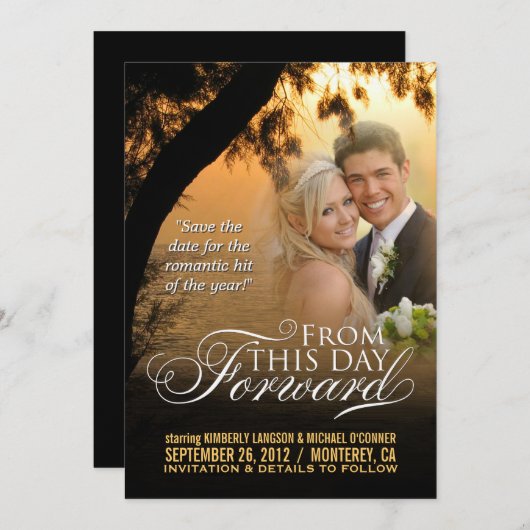 Save The Date Enregistrer la date - Poster du film Mariage (Devant / Derrière)