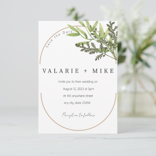 Save The Date Enregistrer la date pour le mariage (Debout devant)