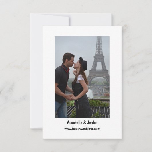 Save The Date Enregistrer la date pour le mariage (Dos)